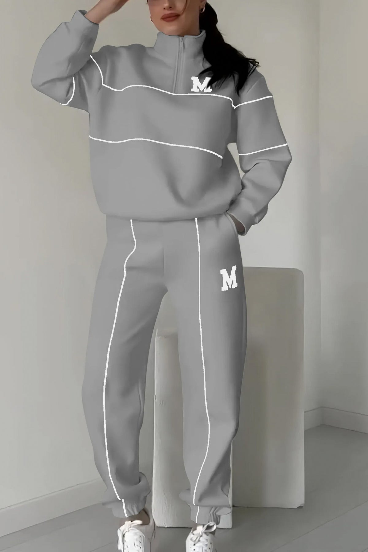 Fleece Half Zip Two Piece Set