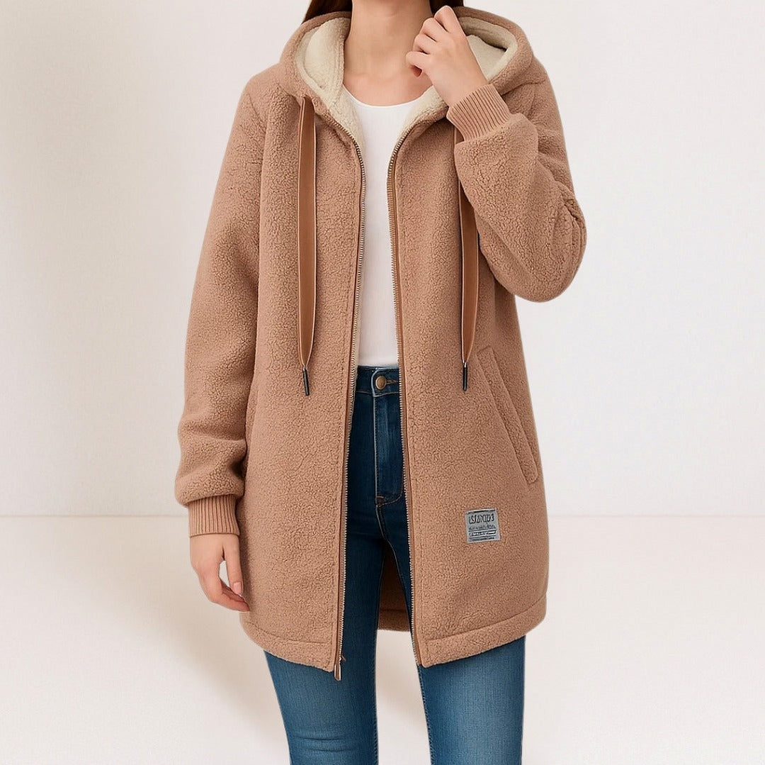 Fleece Hooded Sherpa Lined Jacket