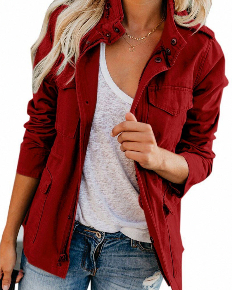 Utility Zip Front Shacket Jacket