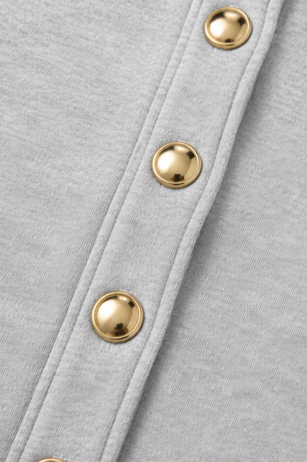 Button Front Long Sleeve Two Piece Set