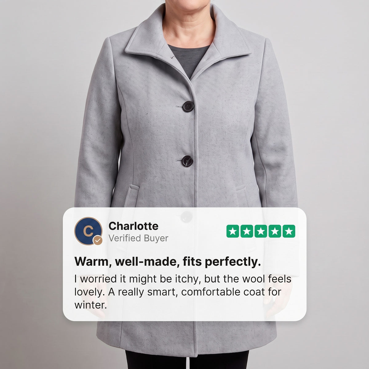 Collared Single Breasted Long Sleeve Coat