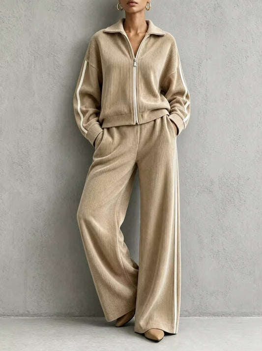Corduroy Long Sleeve Two Piece Set