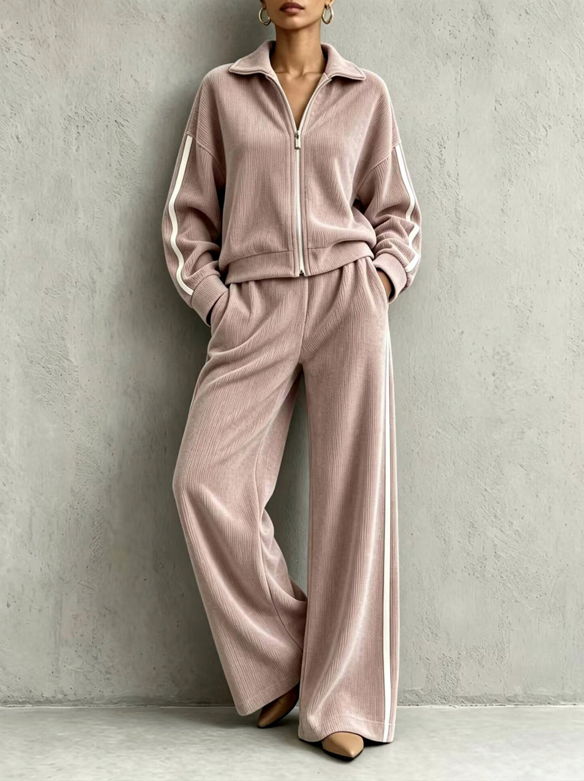 Corduroy Long Sleeve Two Piece Set