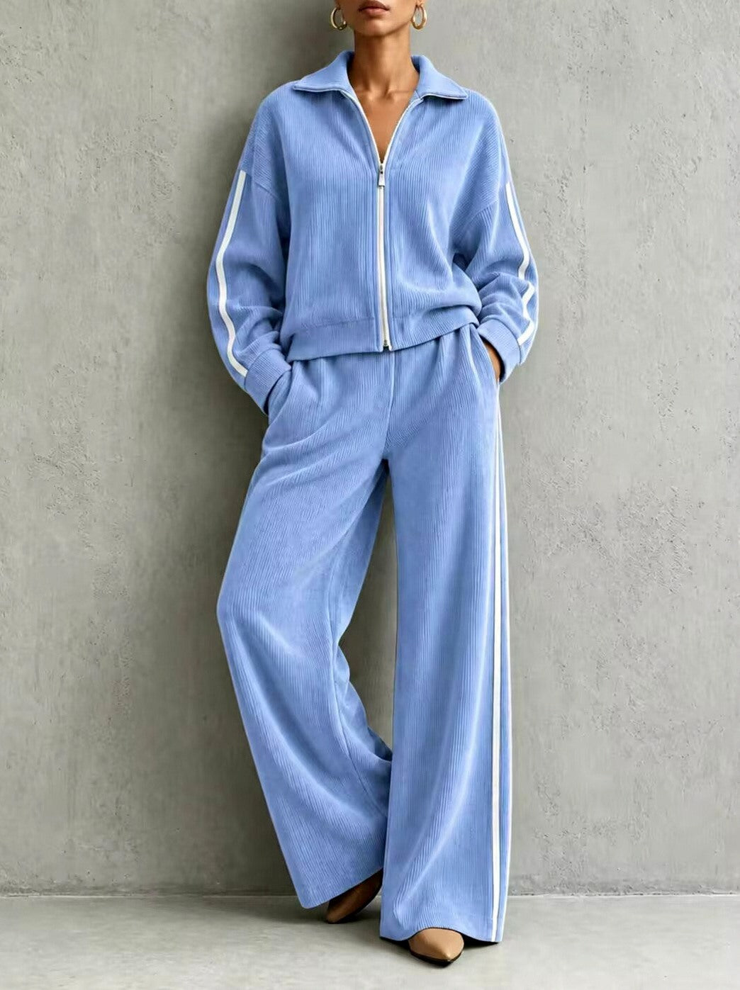 Corduroy Long Sleeve Two Piece Set