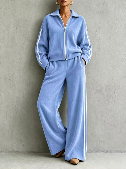Corduroy Long Sleeve Two Piece Set
