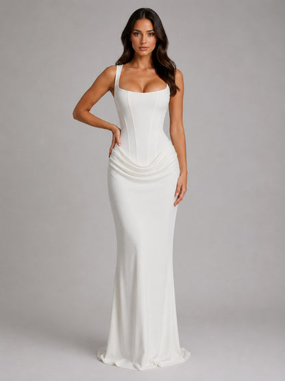 Corset Square Neck Maxi Dress