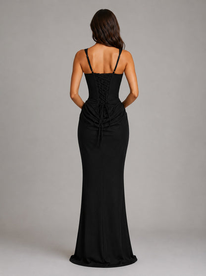 Corset Square Neck Maxi Dress
