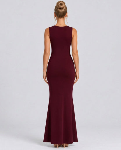 Cowl Neck Mermaid Maxi Dress
