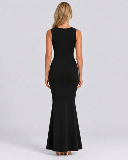 Cowl Neck Mermaid Maxi Dress