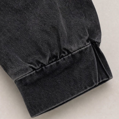 Denim Oversized Long Sleeve Hooded Jacket