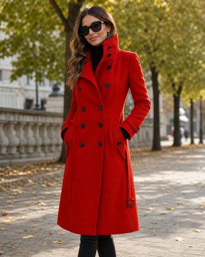 Double Breasted Belted Trench Coat