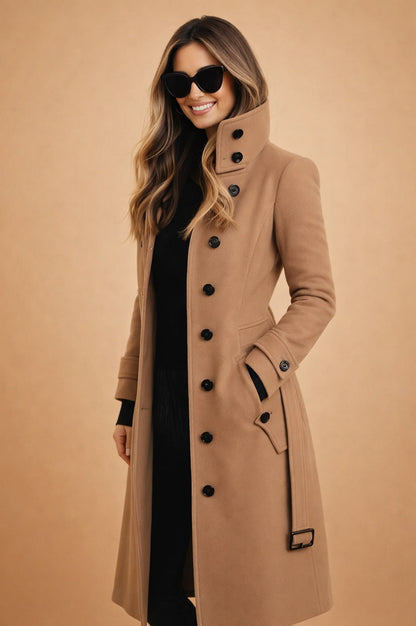 Double Breasted Belted Trench Coat