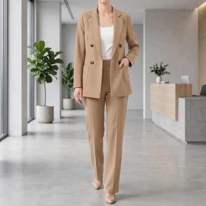 Double Breasted Blazer and Pants Set