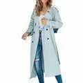 Double Breasted Long Trench Coat
