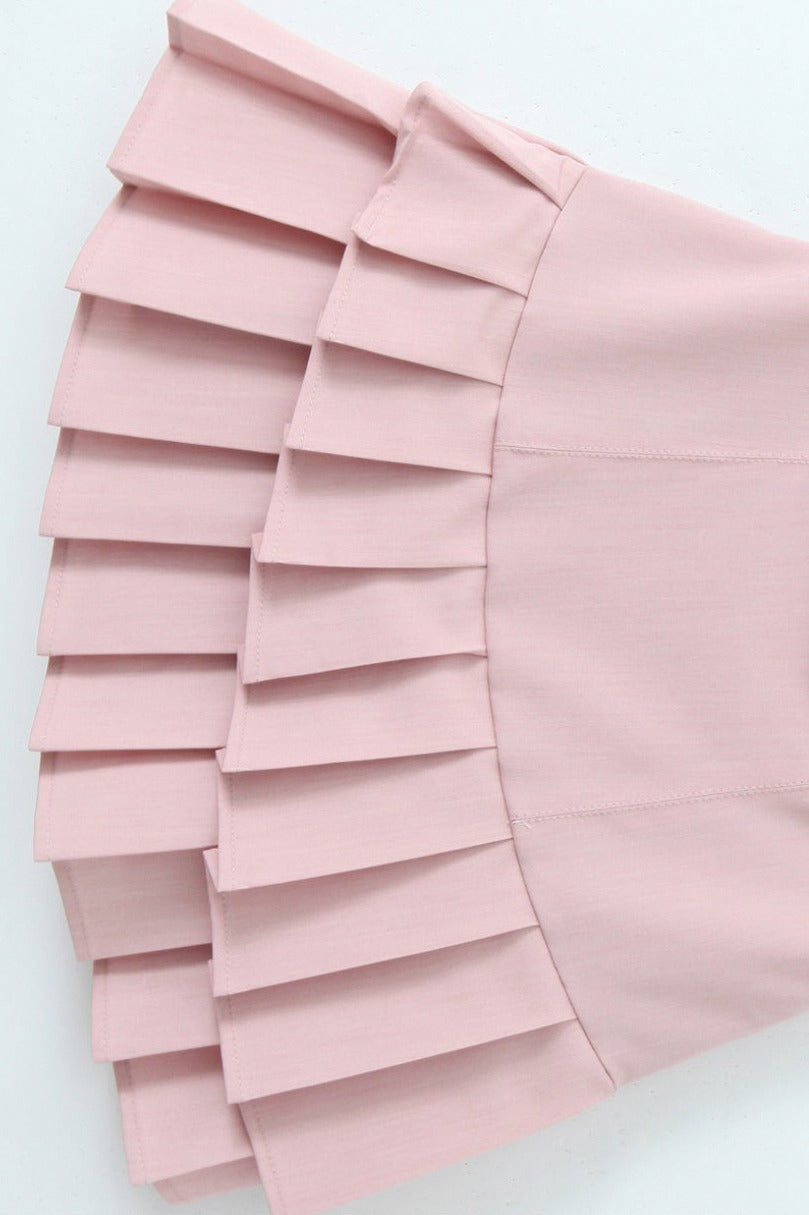 Drop Waist Halter Pleated Mini Dress