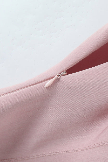 Drop Waist Halter Pleated Mini Dress