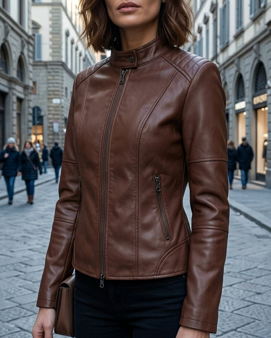 Faux Leather Moto Jacket