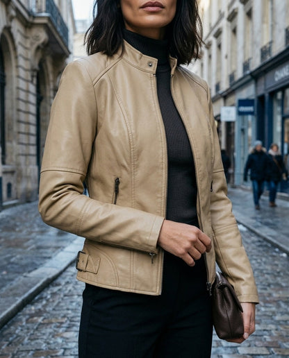 Faux Leather Moto Jacket