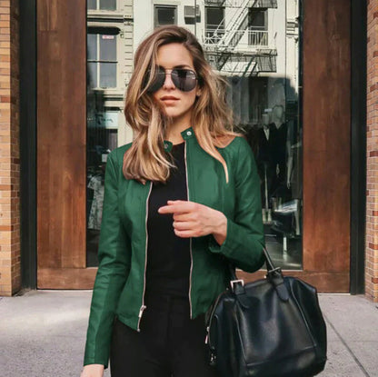Faux Leather Moto Jacket