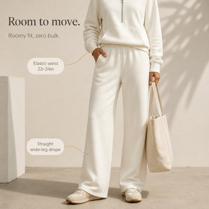 Fleece Half Zip Long Sleeve Sweatsuit Set