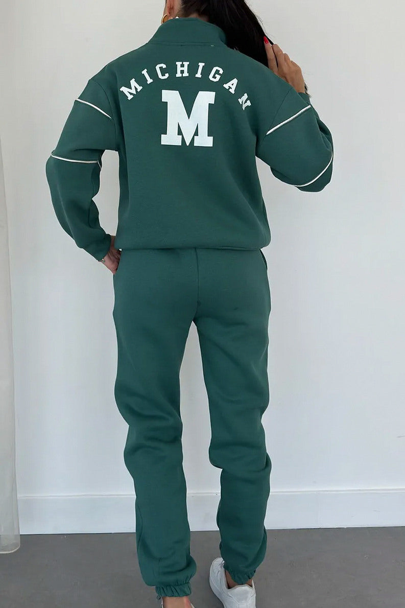 Fleece Half Zip Two Piece Set