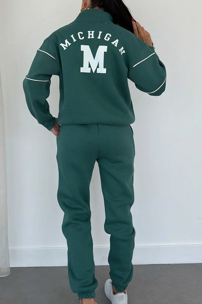 Fleece Half Zip Two Piece Set