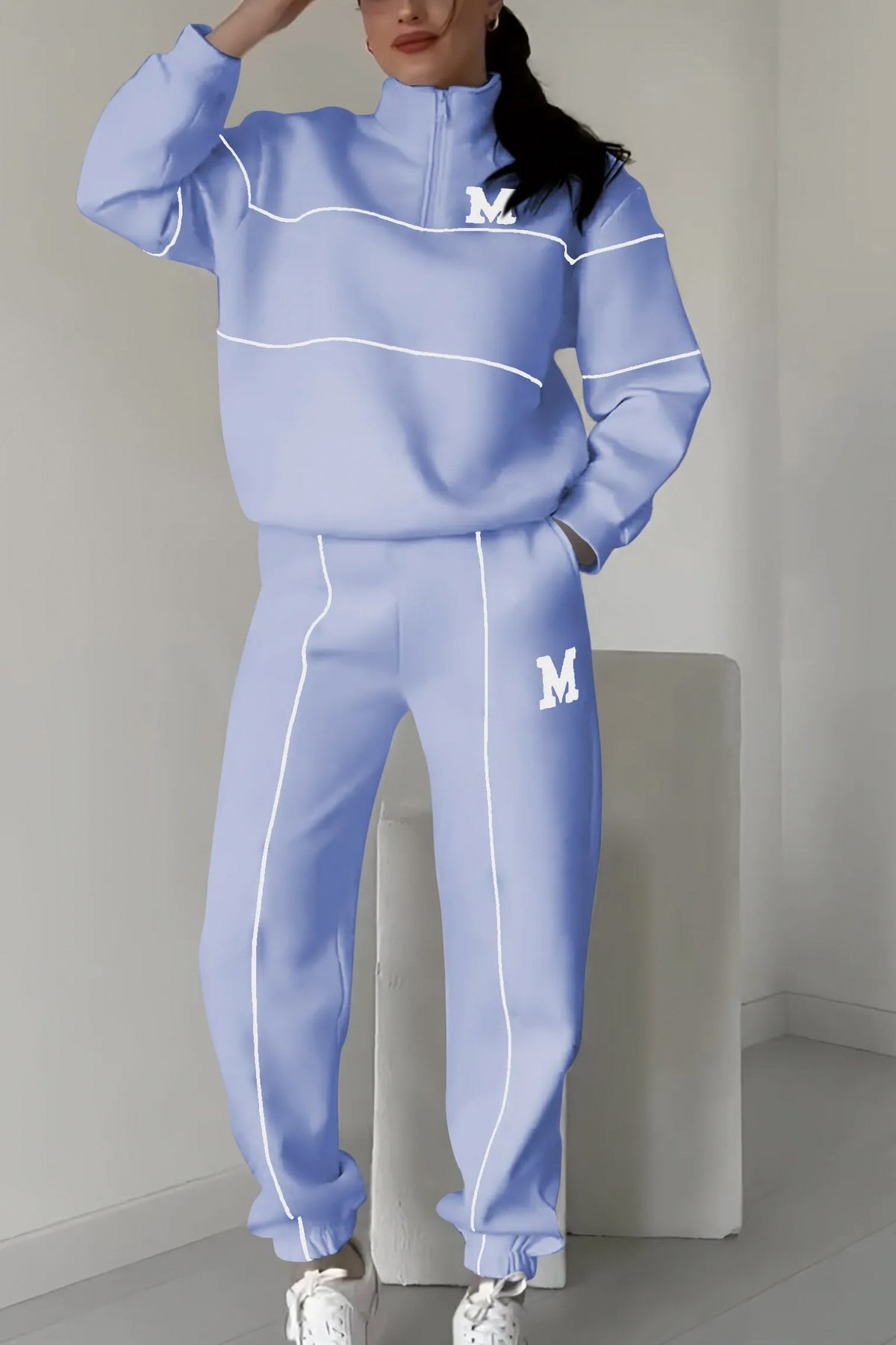 Fleece Half Zip Two Piece Set
