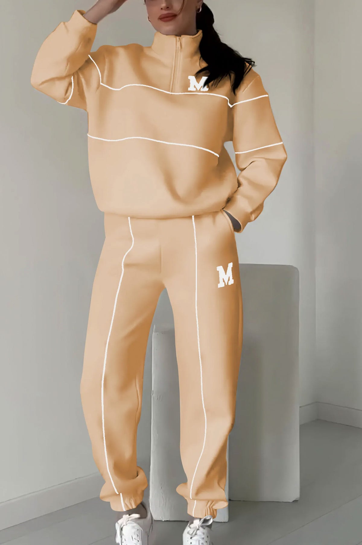 Fleece Half Zip Two Piece Set