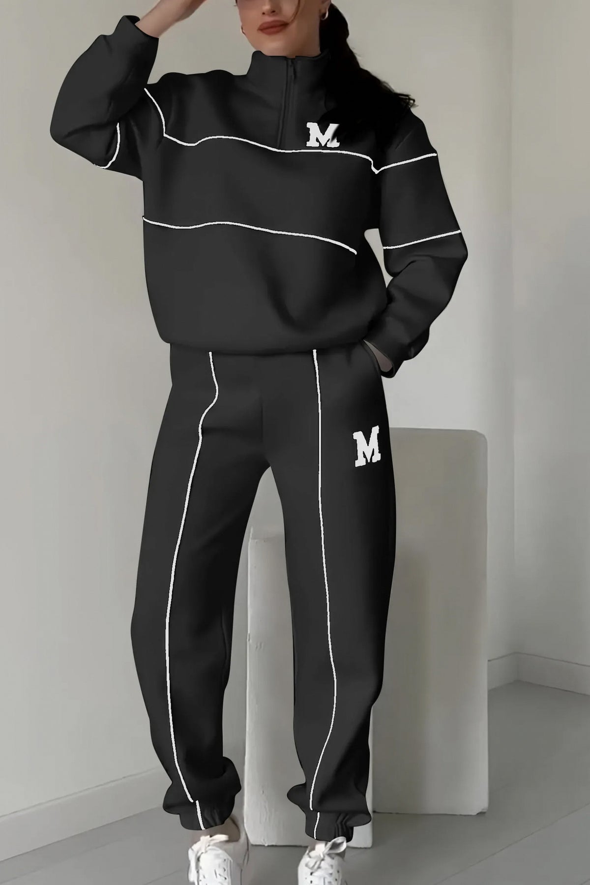 Fleece Half Zip Two Piece Set