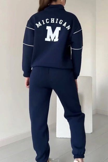 Fleece Half Zip Two Piece Set