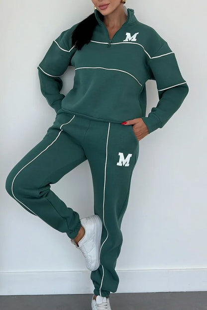 Fleece Half Zip Two Piece Set