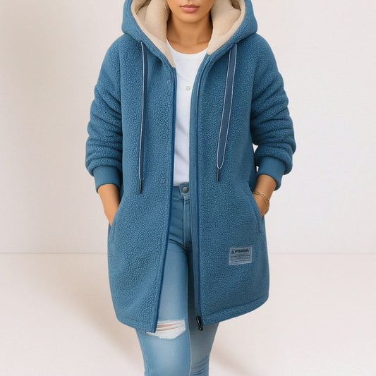 Fleece Hooded Sherpa Lined Jacket