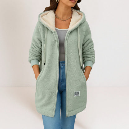Fleece Hooded Sherpa Lined Jacket