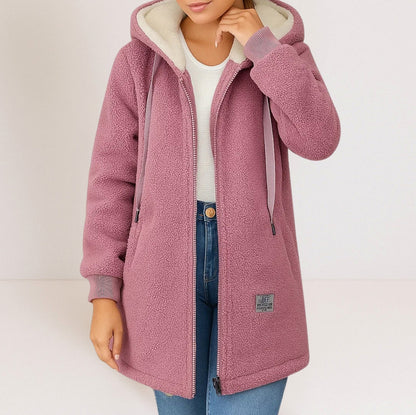 Fleece Hooded Sherpa Lined Jacket
