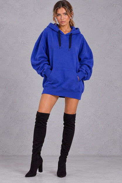 Fleece Oversized Long Sleeve Mini Dress