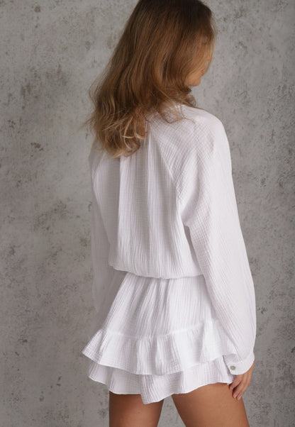 Gauze Long Sleeve Two Piece Set