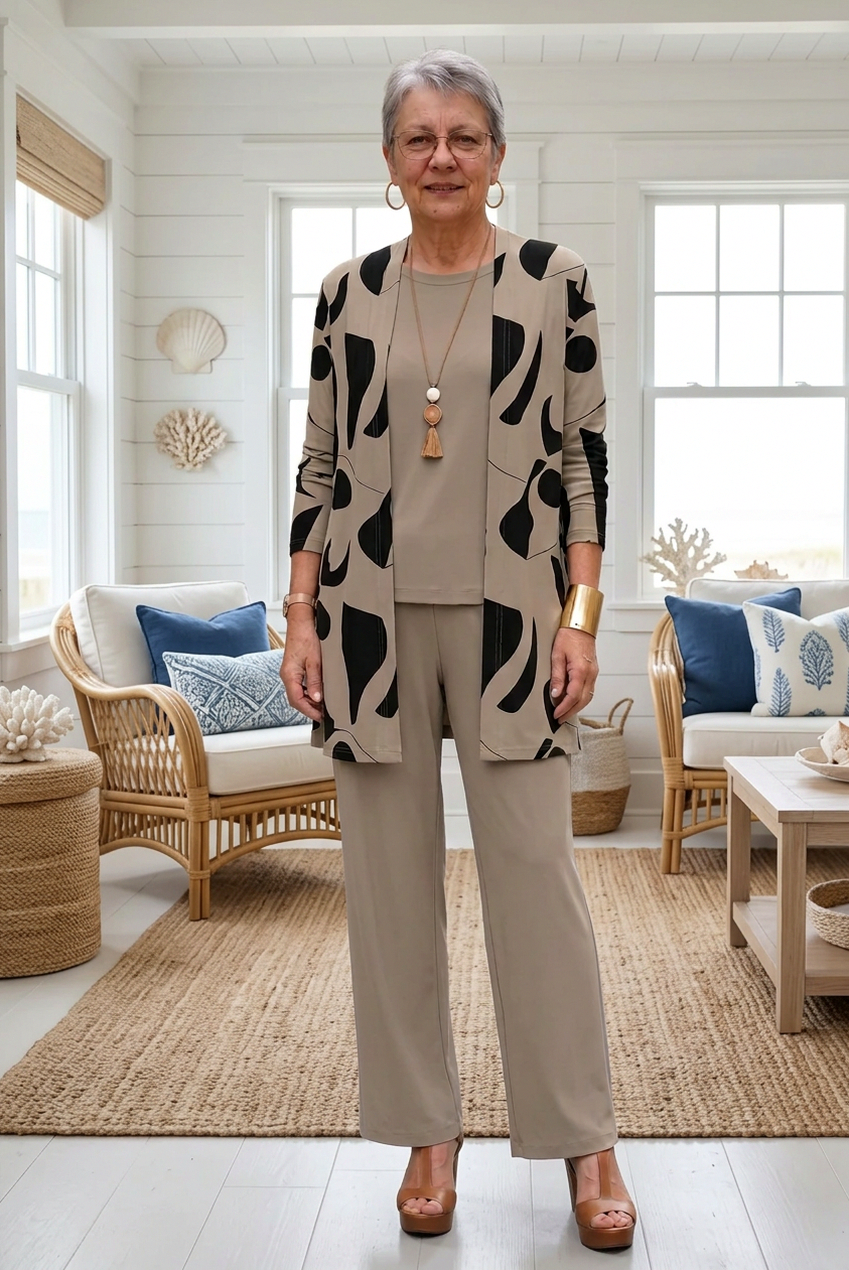 Geometric Long Sleeve Matching Set