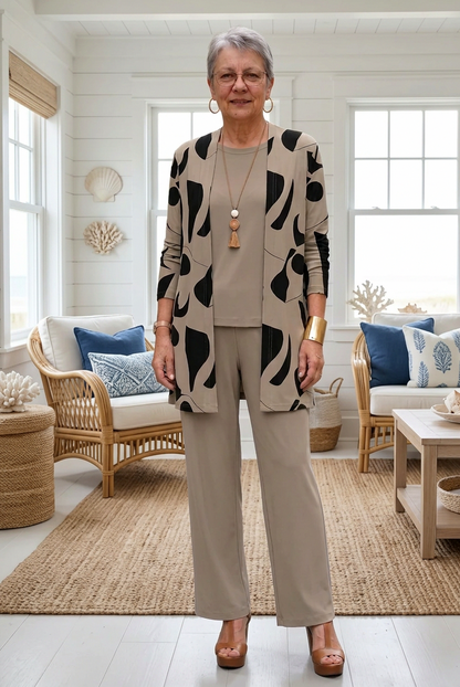 Geometric Long Sleeve Matching Set