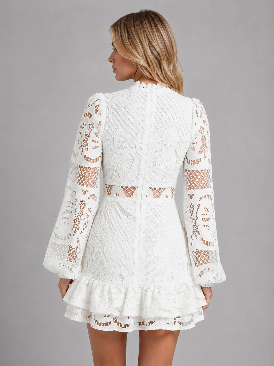 Lace Cutout Mini Dress