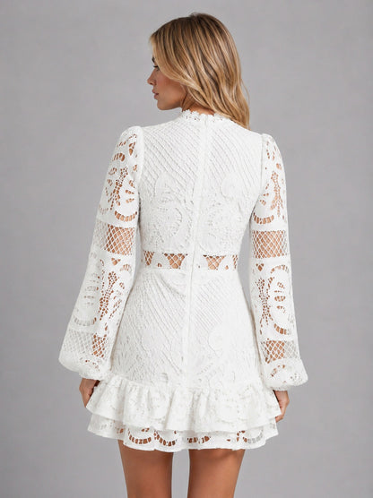 Lace Cutout Mini Dress