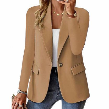 Long Sleeve Button Front Blazer