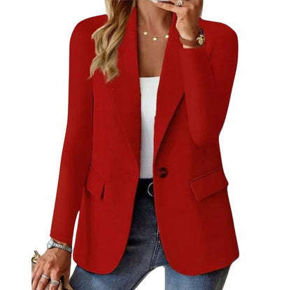 Long Sleeve Button Front Blazer