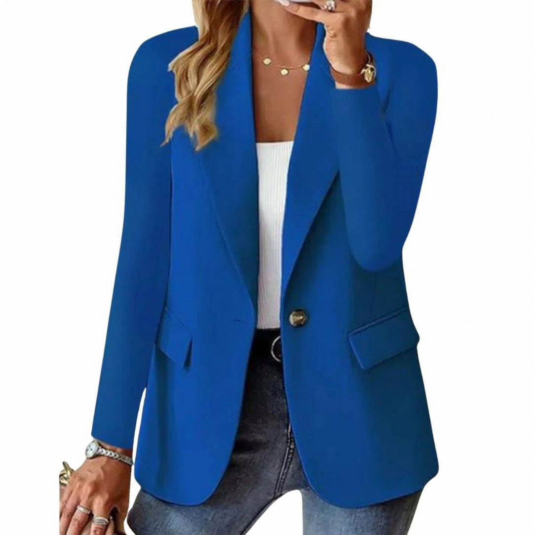 Long Sleeve Button Front Blazer