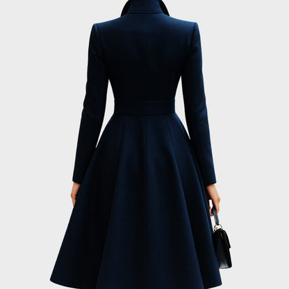 Long Sleeve Collared A-Line Coat