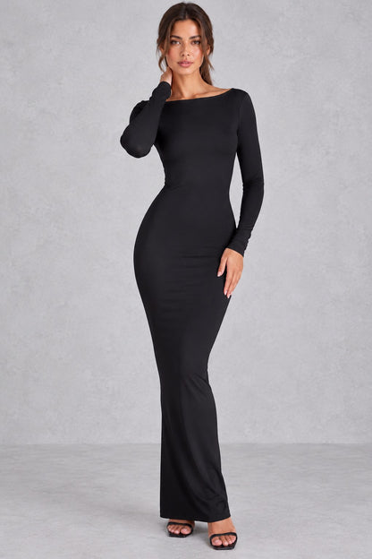 Long Sleeve Fitted Maxi Dress
