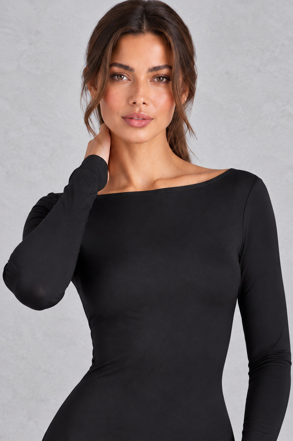 Long Sleeve Fitted Maxi Dress