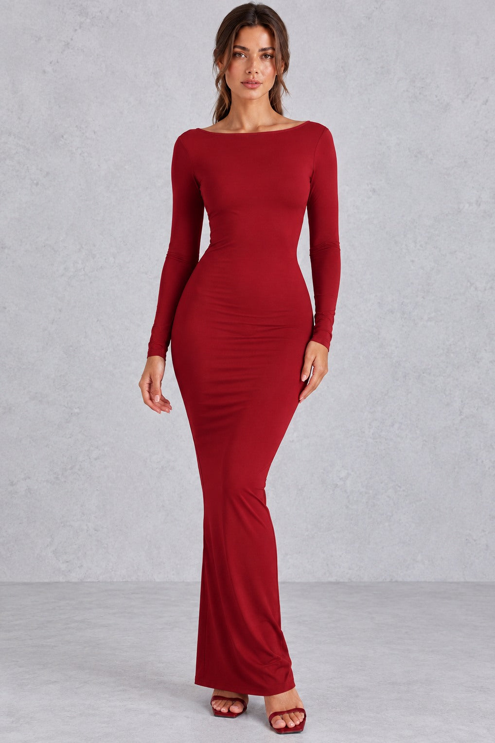 Long Sleeve Fitted Maxi Dress