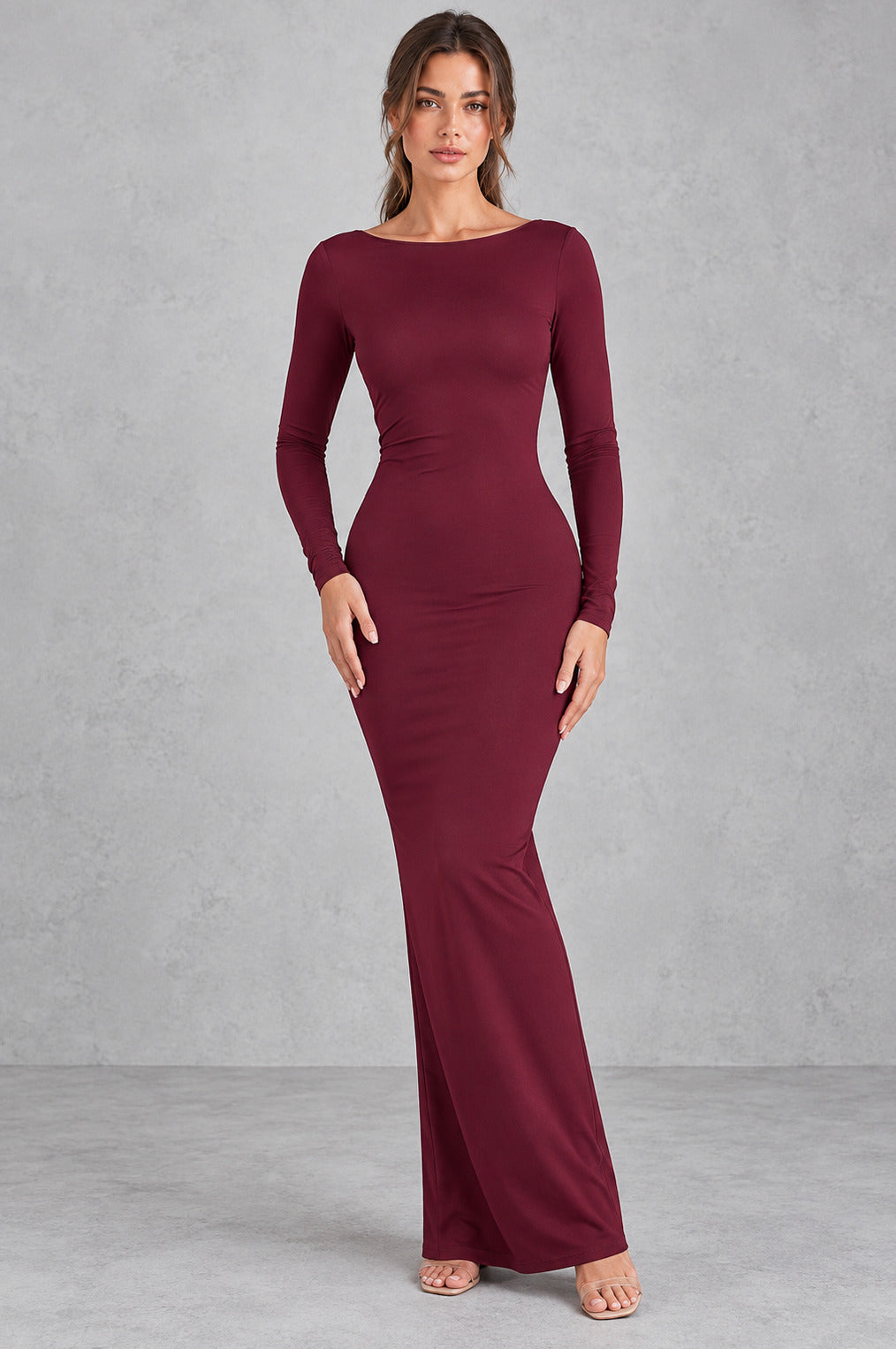 Long Sleeve Fitted Maxi Dress