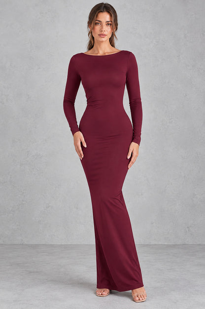 Long Sleeve Fitted Maxi Dress