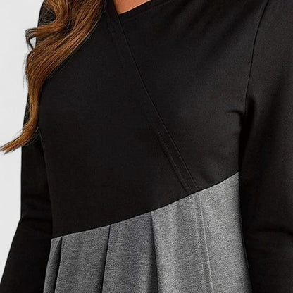 Long Sleeve Pleated Midi Dress
